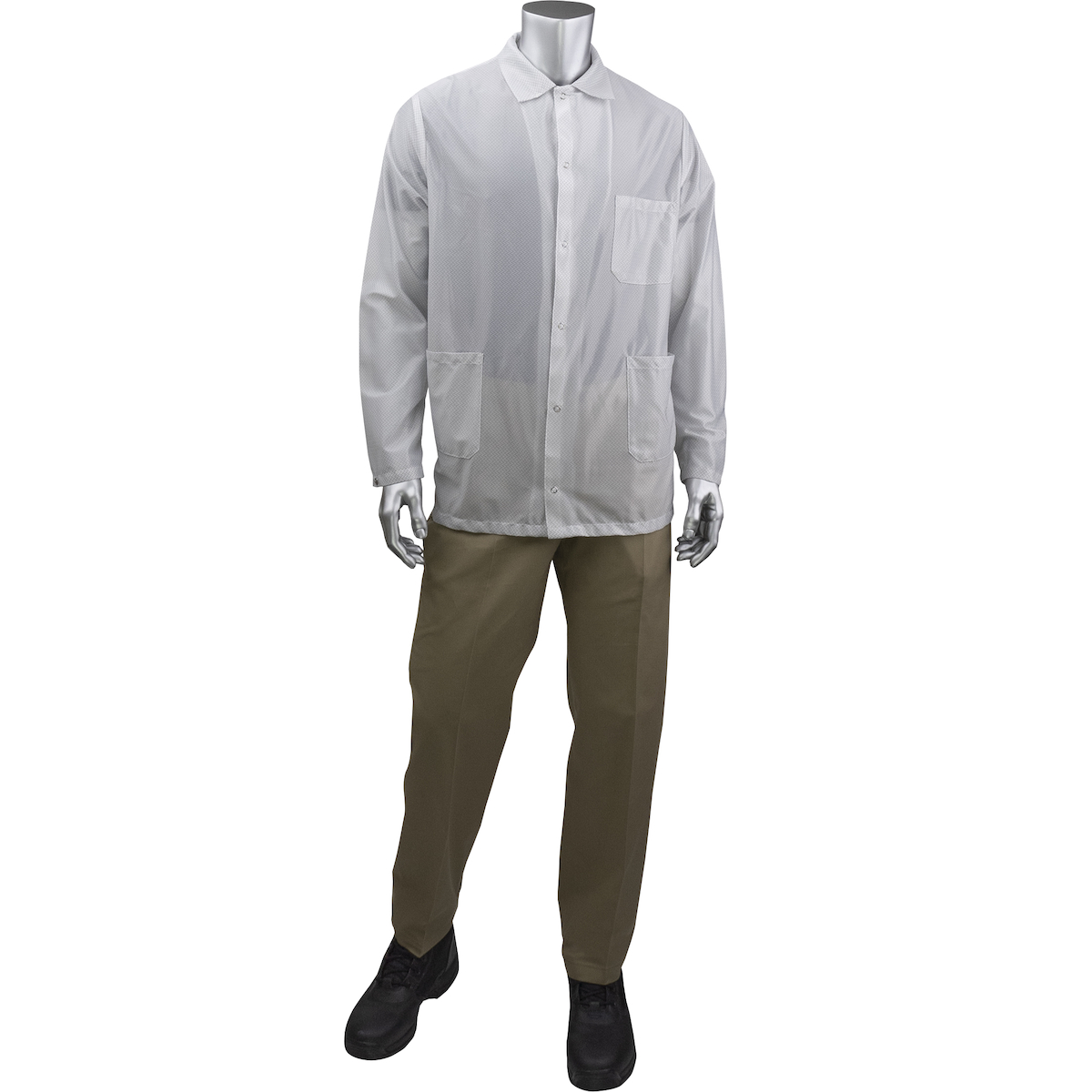 BR49A-47WH PIP® Uniform Technology™ StatMaster Short ESD Labcoats, White